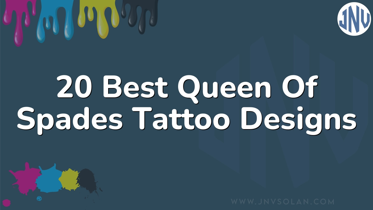 20 Best Queen Of Spades Tattoo Designs