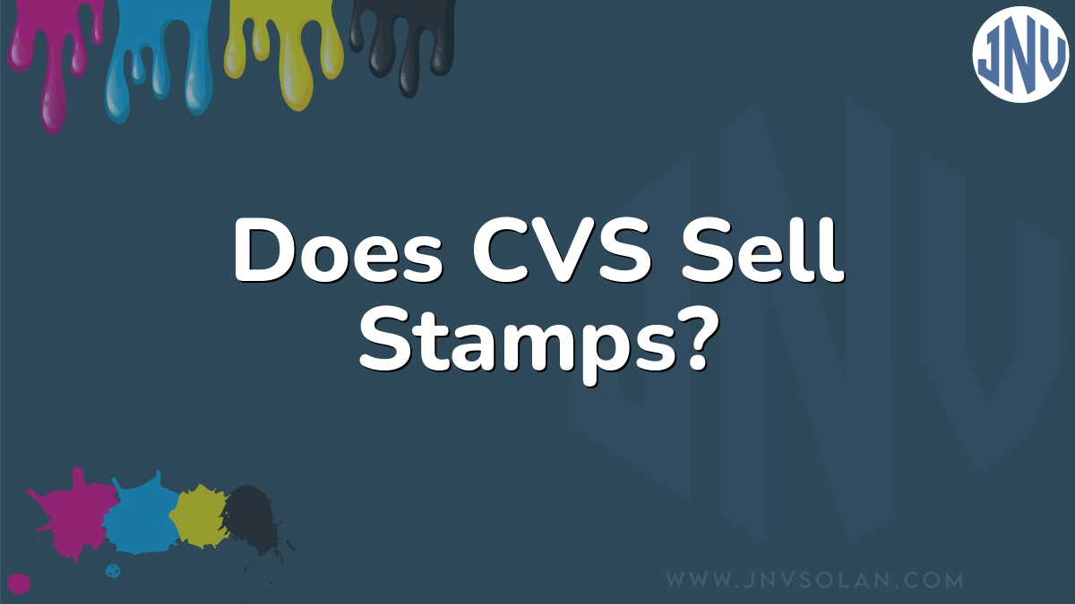 Does CVS Sell Stamps?