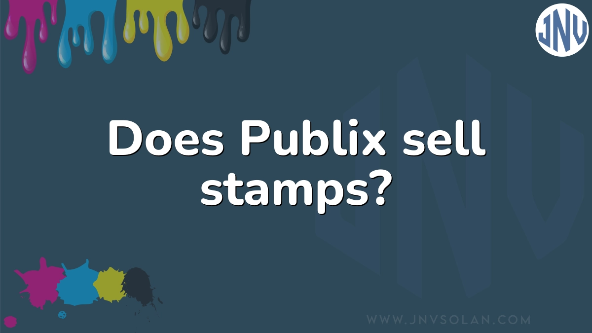 Does Publix sell stamps?