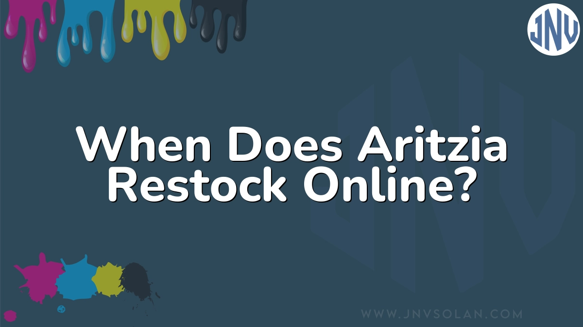 When Does Aritzia Restock Online?